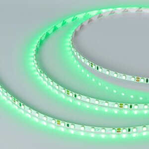 Светодиодная лента RT-A120-5mm 24V Green (9.6 W/m, IP20, 2835, 5m) (Arlight, узкая)