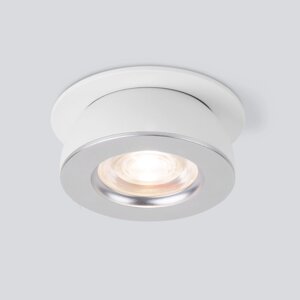 Встраиваемый точечный светодиодный светильник Pruno белый/серебро 8W 4200К (25080/LED) 25080/LED
