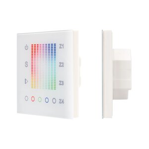 Панель Sens SR-2831AC-RF-IN White (220V, RGB,4зоны) (Arlight, IP20 Пластик, 3 года) в Москве от компании ФЕРОСВЕТ  ( FEROSVET)