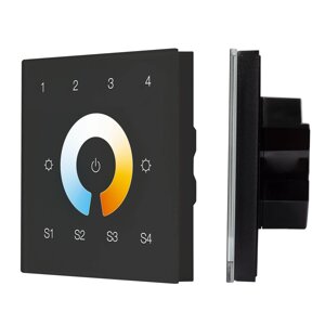 INTELLIGENT ARLIGHT Сенсорная панель DALI-901-11-4G-4SC-MIX-DT8-IN Black (BUS/230V) (IARL, IP20 Пластик, 3 года) в Москве от компании ФЕРОСВЕТ  ( FEROSVET)