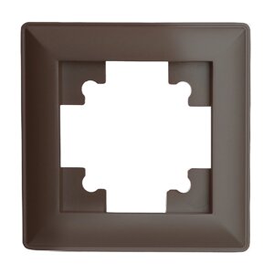 Рамка STEKKER PFR00-7001-04 на гнездо, , . Материал: ABS пластик, цвет шоколад, размер 83*83*7мм. Номинальное