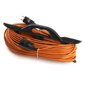 Удлинитель-шнур на рамке 1-местный с/з 3*1,0мм2, 50м, 220В, 10А, Home, оранжевый HM02-01-50