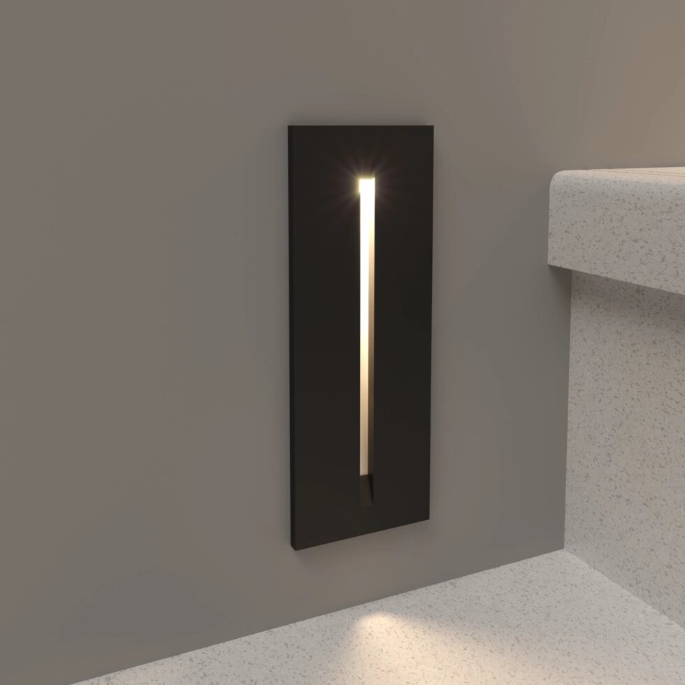 Подсветка для лестниц 40108/LED черный от компании ФЕРОСВЕТ - фото 1