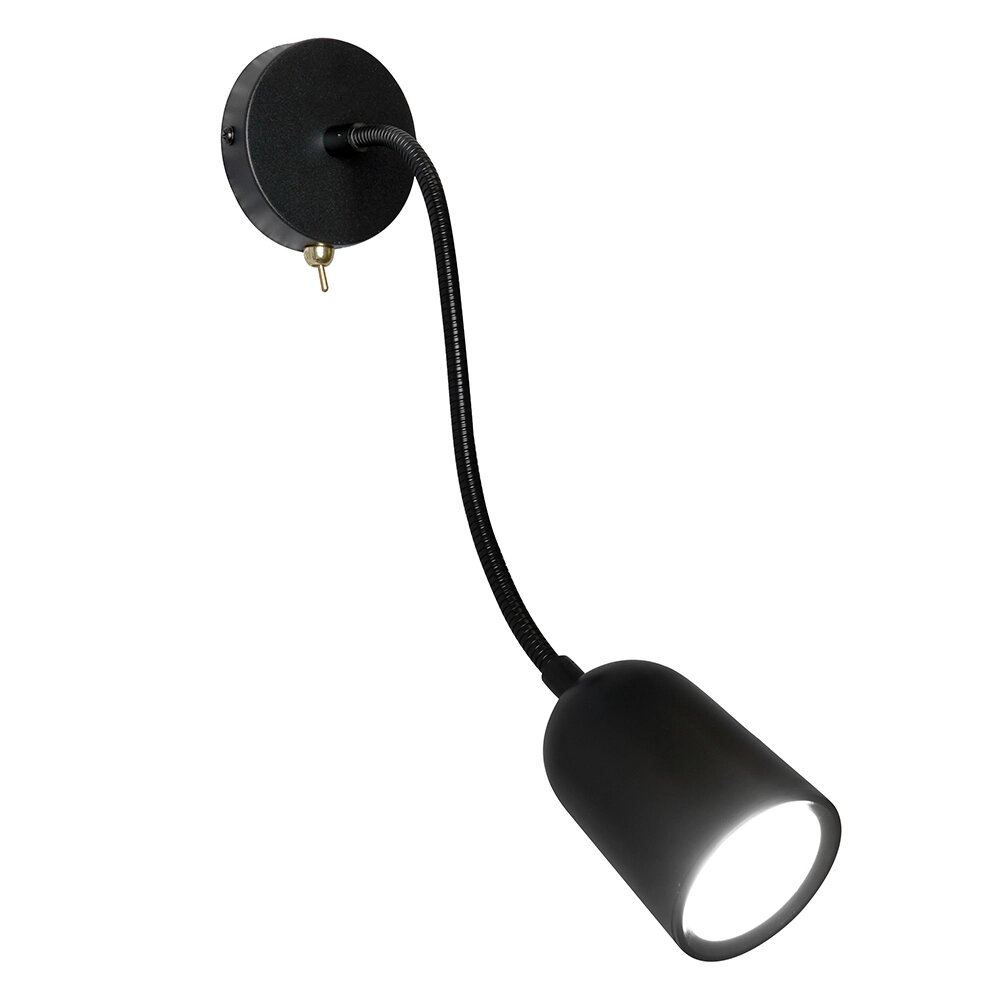 Подсветка настенная MR16 (под лампу) FERON 48442 черный, 35W, 230V, корпус металл, термопластик, IP20, 80*80*400мм, от компании ФЕРОСВЕТ  ( FEROSVET) - фото 1