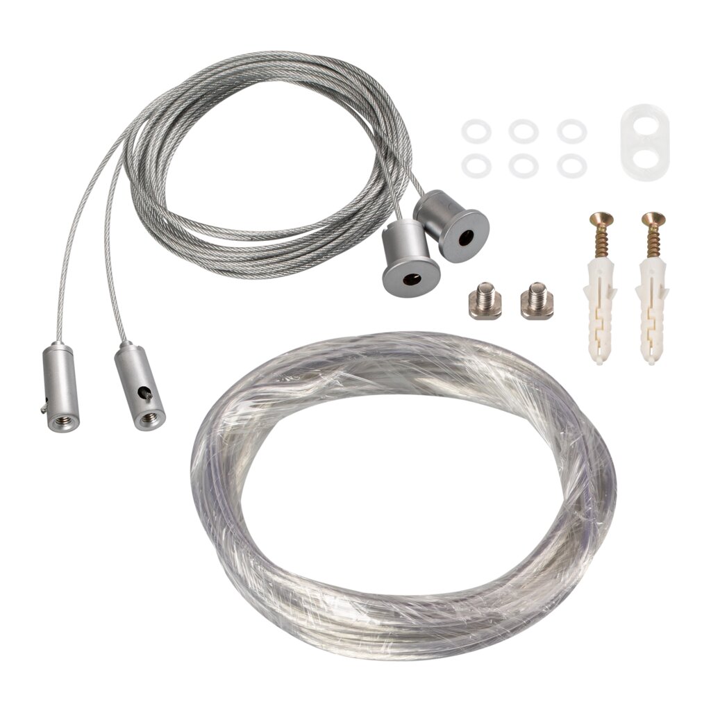 Подвес токопроводящий ARL-2x2m Set SILVER (Pad 9x2mm, 2x18AWG) (Arlight, провод 2x0.75) от компании ФЕРОСВЕТ  ( FEROSVET) - фото 1