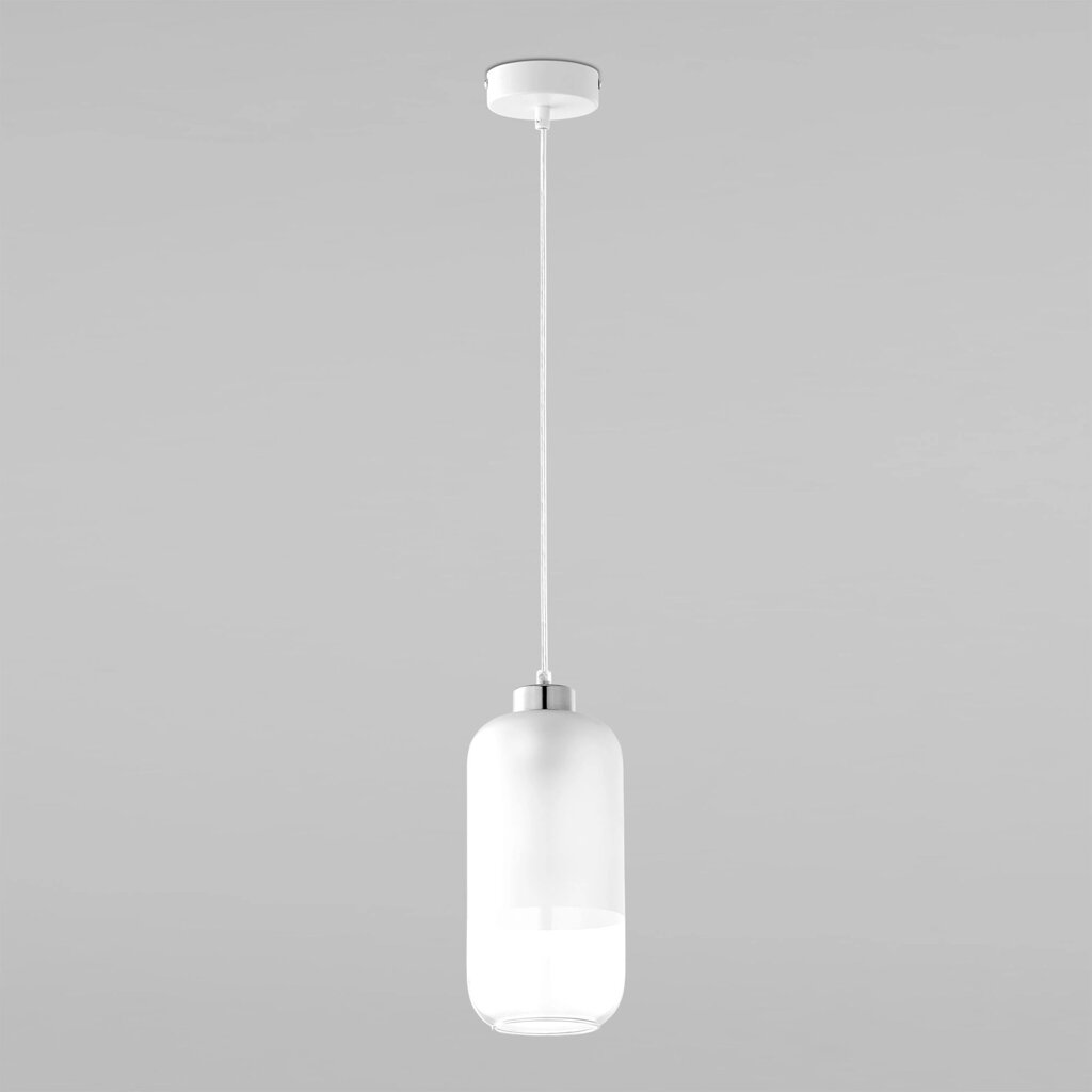 Подвесной светильник со стеклянным плафоном 3356 Marco Silver от компании ФЕРОСВЕТ - фото 1