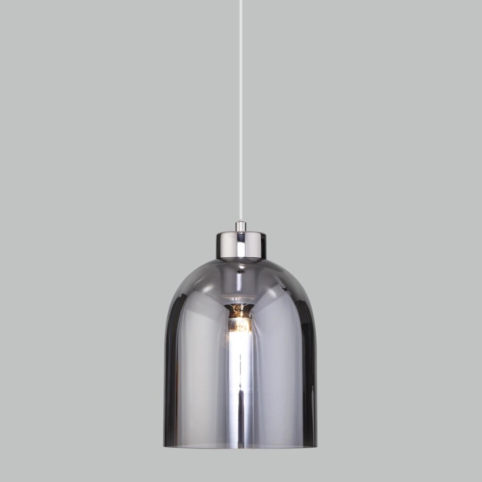 Подвесной светильник со стеклянным плафоном 50119/1 никель от компании ФЕРОСВЕТ - фото 1
