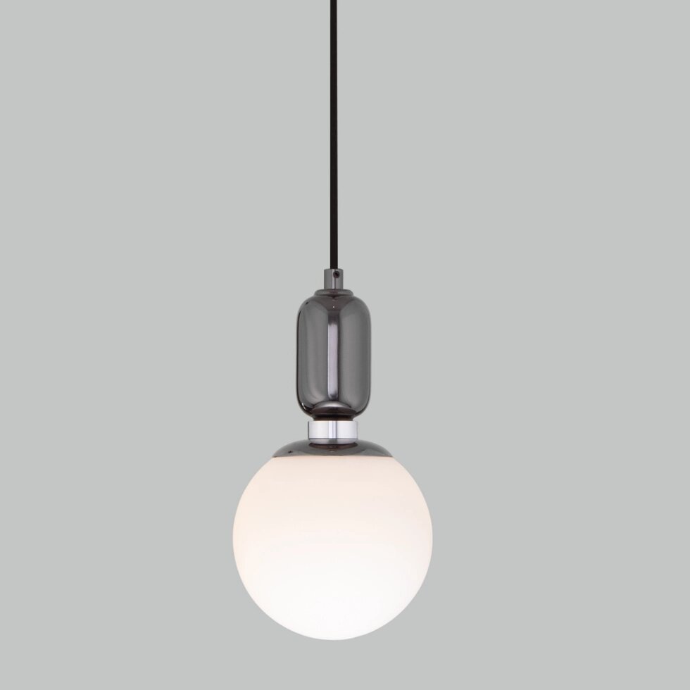 Подвесной светильник со стеклянным плафоном 50151/1 черный жемчуг от компании ФЕРОСВЕТ - фото 1