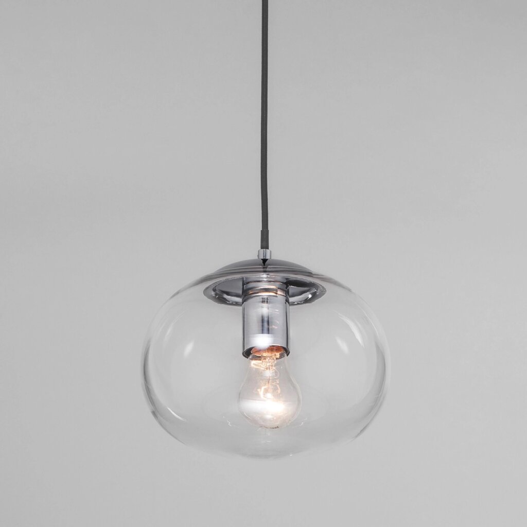 Подвесной светильник со стеклянным плафоном 50212/1 прозрачный от компании ФЕРОСВЕТ - фото 1