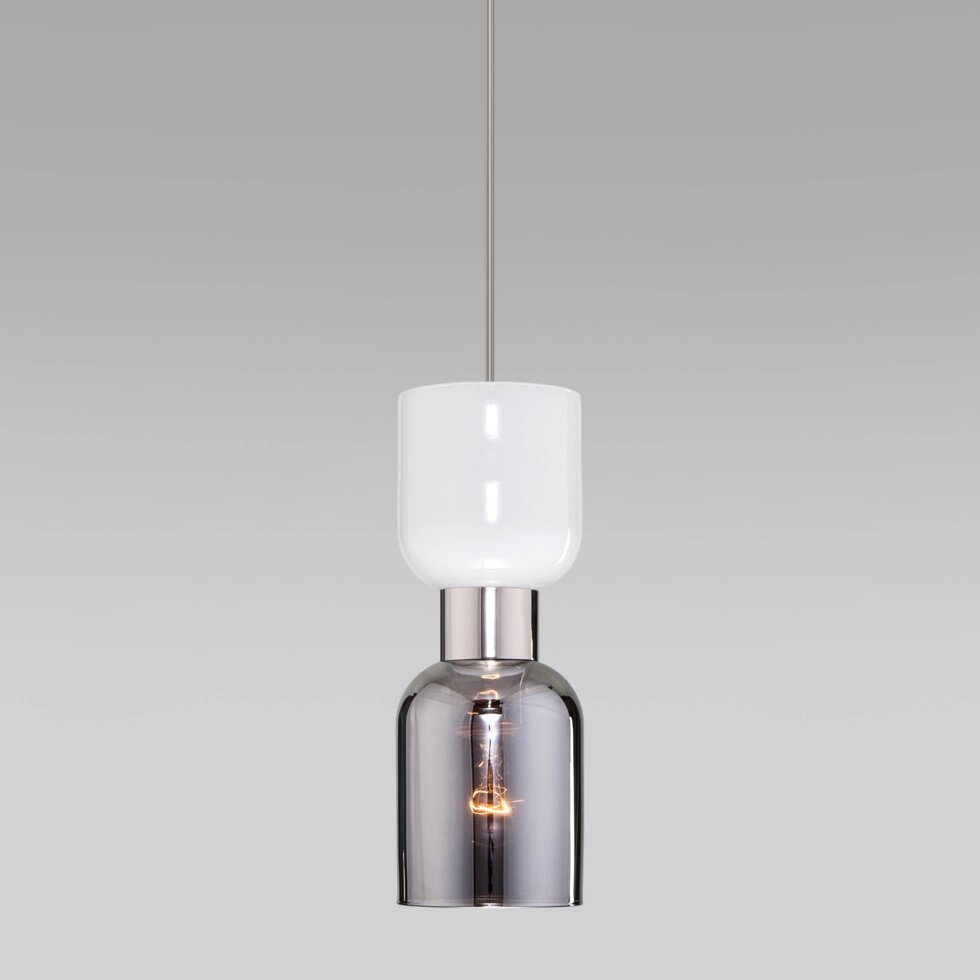 Подвесной светильник со стеклянными плафонами 50118/1 никель от компании ФЕРОСВЕТ - фото 1
