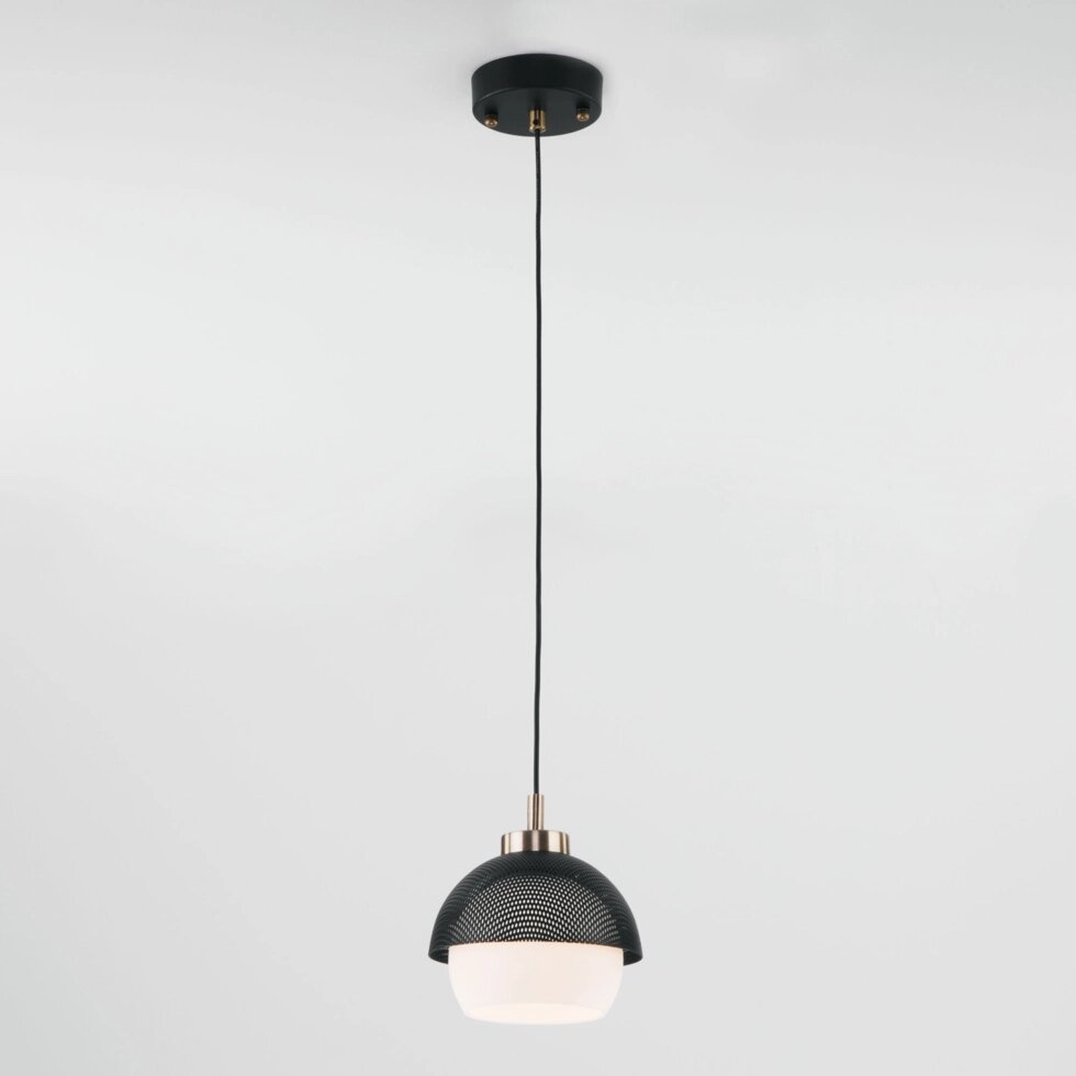 Подвесной светильник в стиле лофт 50106/1 античная бронза / черный от компании ФЕРОСВЕТ - фото 1