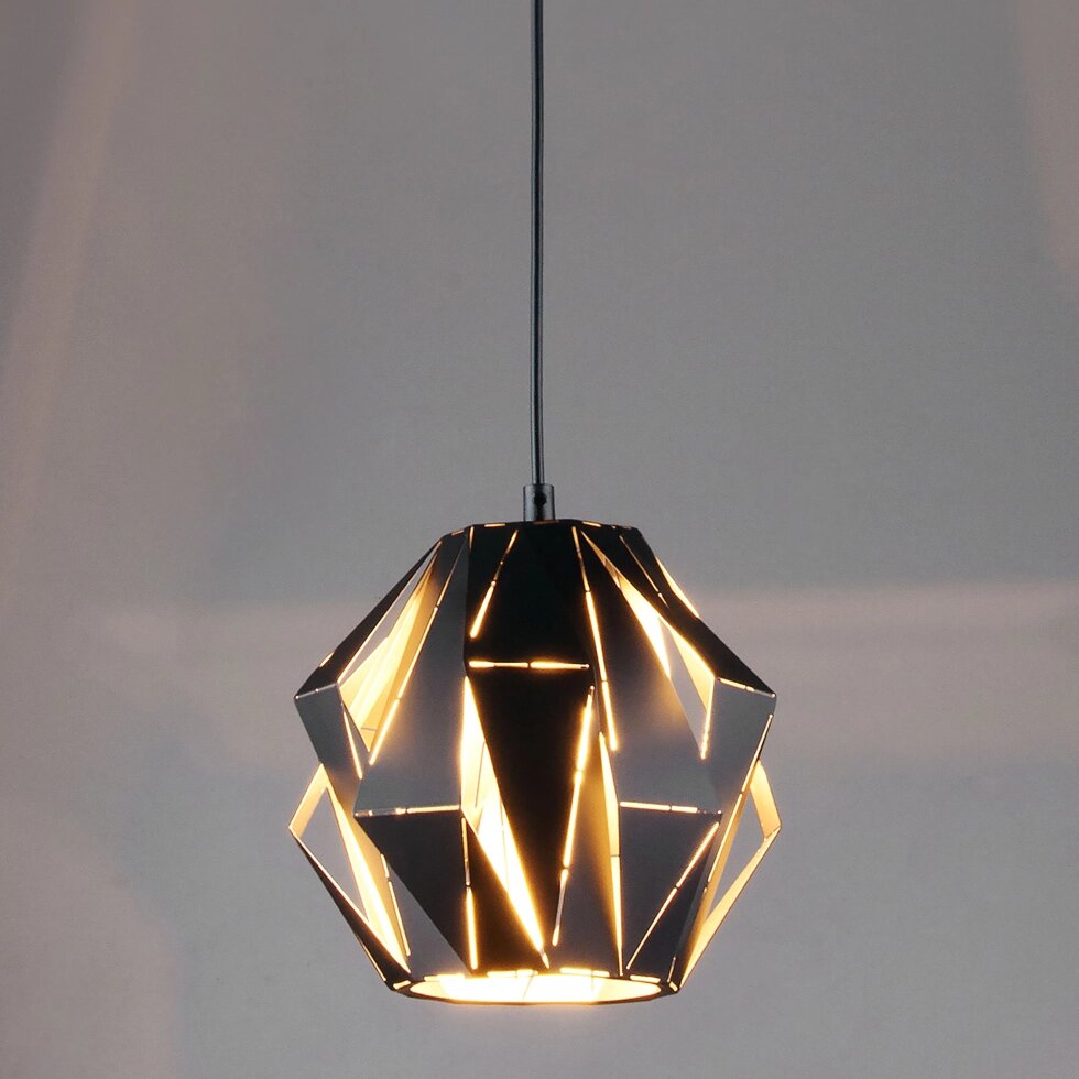 Подвесной светильник в стиле лофт 50137/1 черный от компании ФЕРОСВЕТ - фото 1