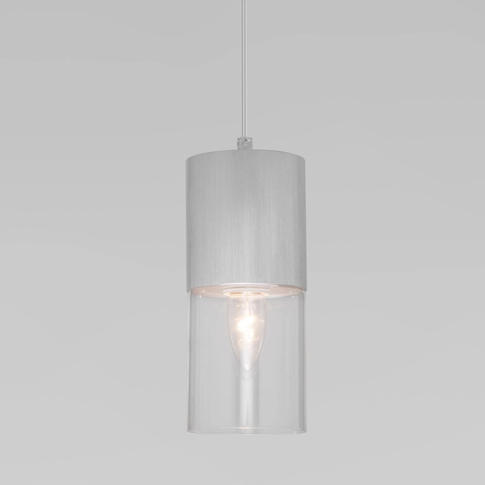 Подвесной светильник в стиле лофт 50233/1 серебро от компании ФЕРОСВЕТ - фото 1
