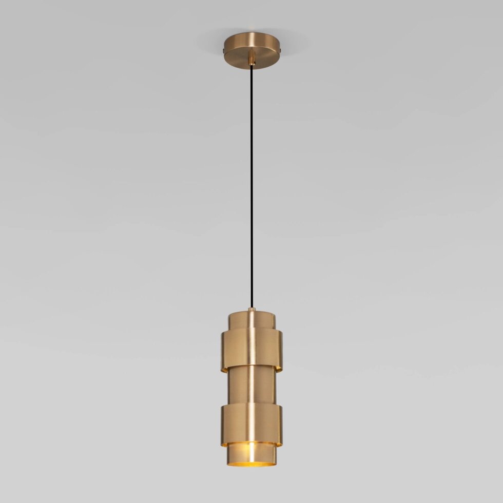 Подвесной светильник в стиле лофт 50235/1 латунь от компании ФЕРОСВЕТ - фото 1