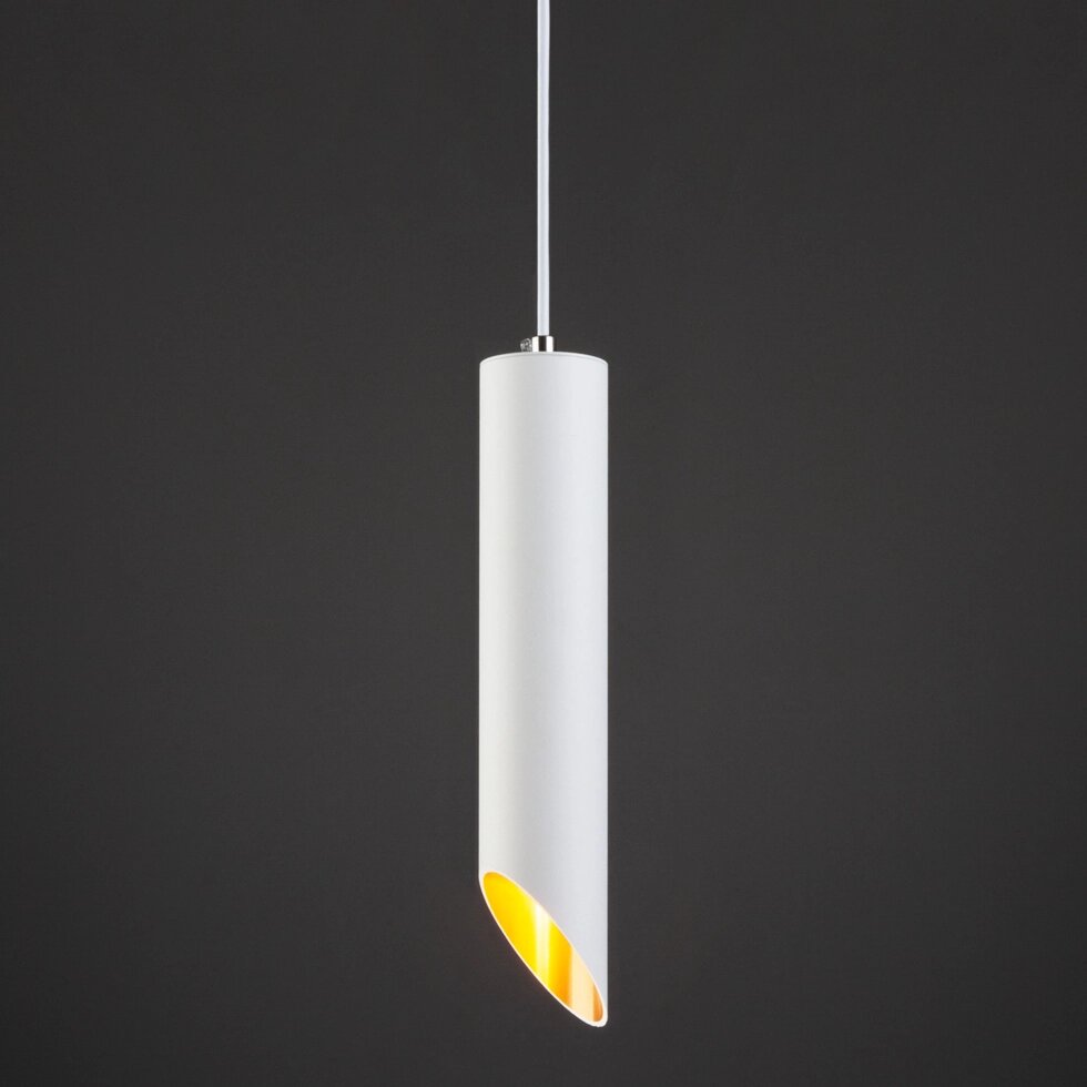 Подвесной светильник в стиле лофт 7011 MR16 WH/GD белый/золото от компании ФЕРОСВЕТ - фото 1