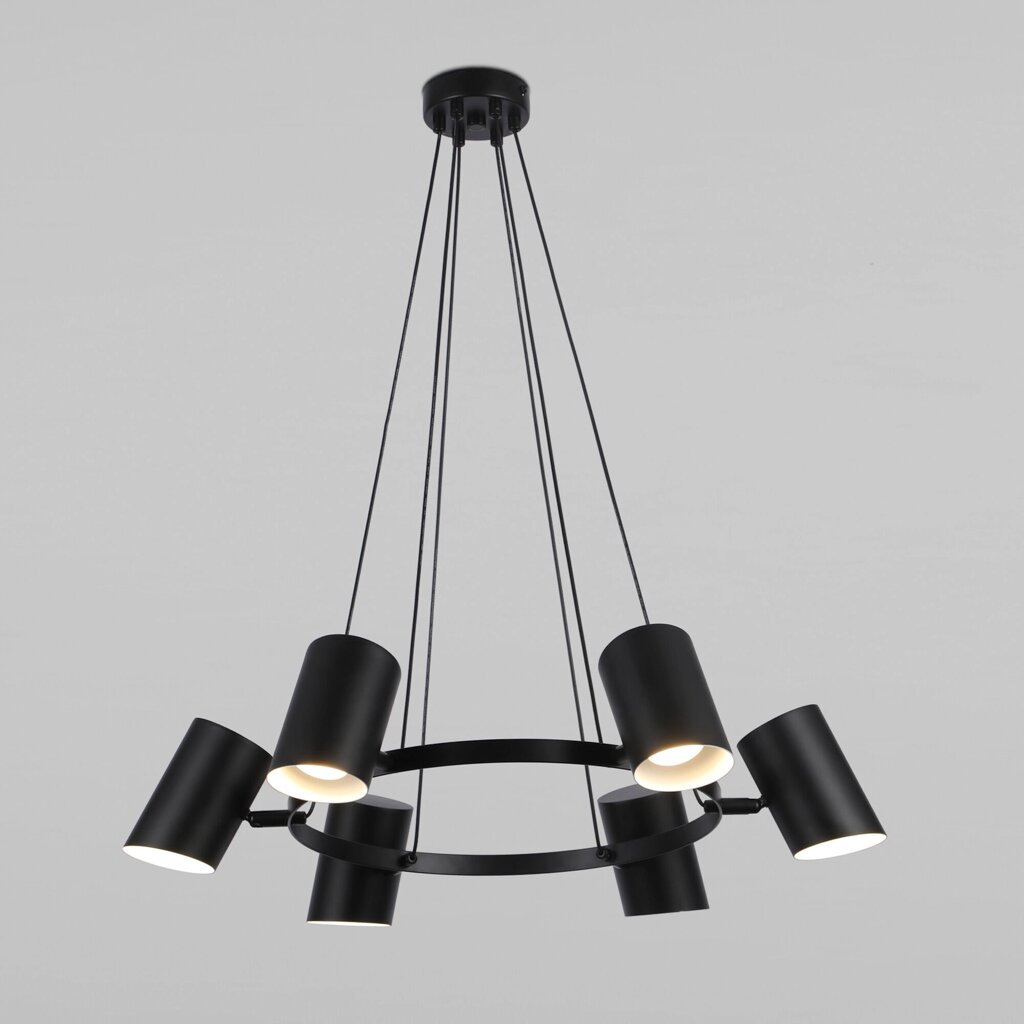 Подвесной светильник в стиле лофт 70147/6 черный от компании ФЕРОСВЕТ - фото 1