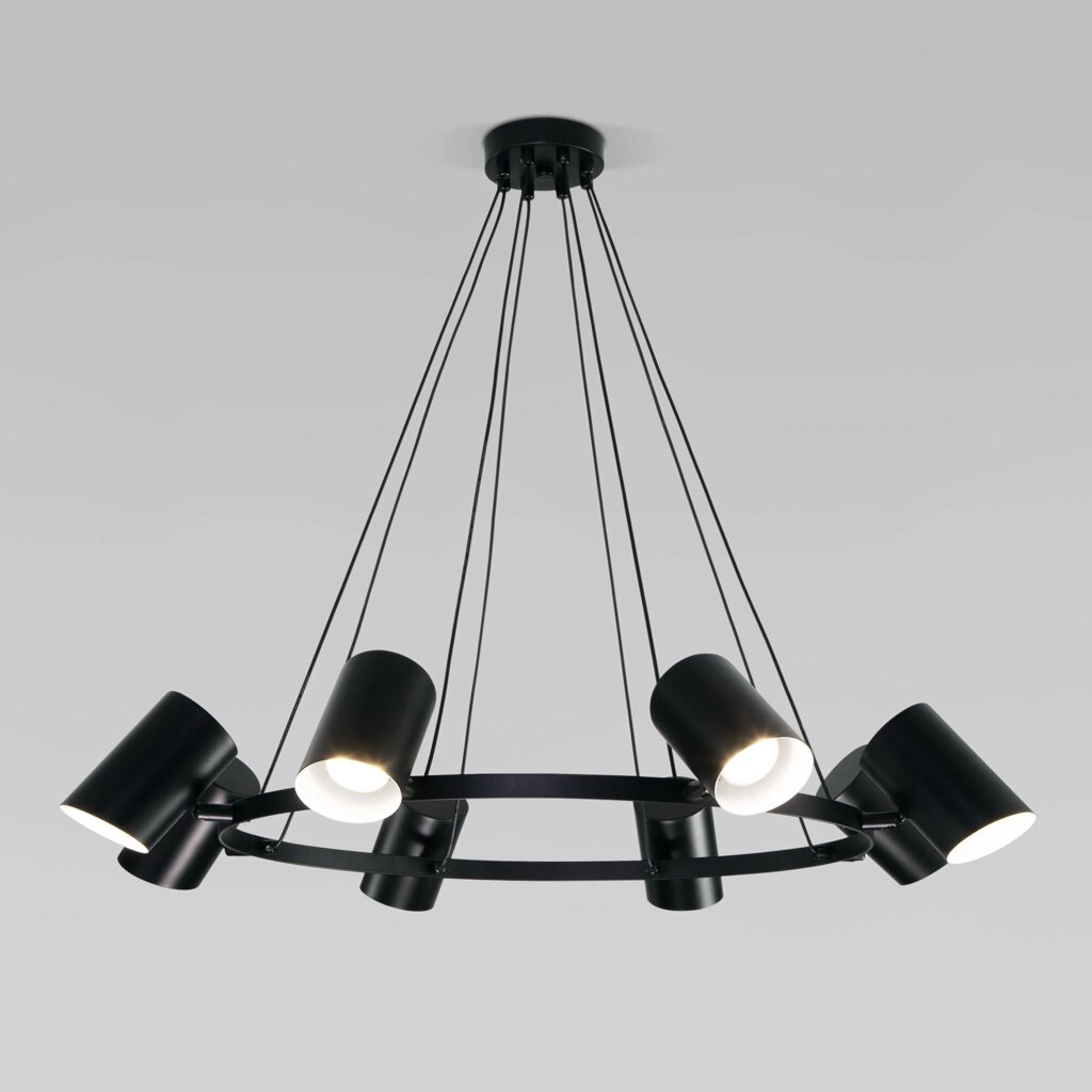 Подвесной светильник в стиле лофт 70147/8 черный от компании ФЕРОСВЕТ - фото 1