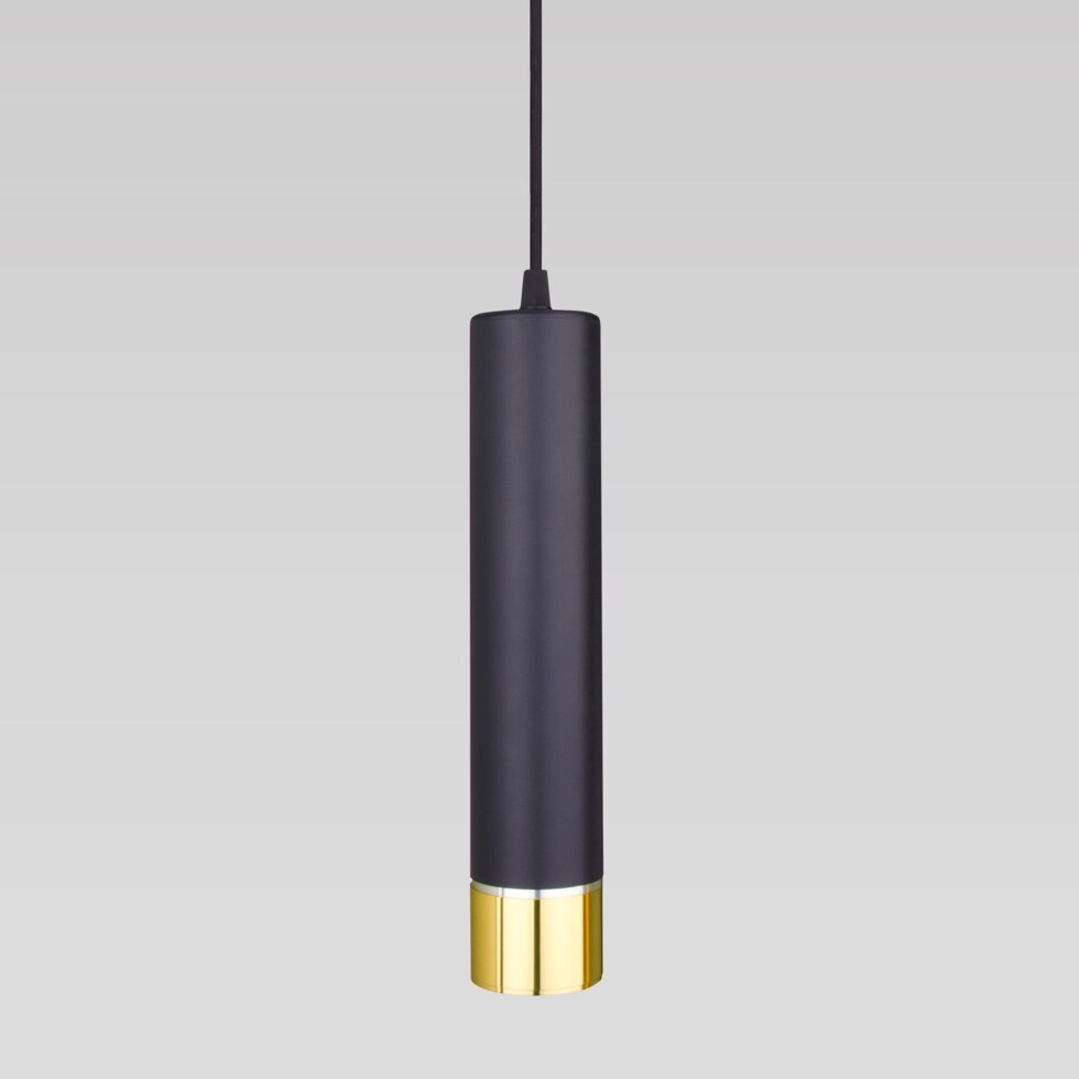Подвесной светильник в стиле лофт DLN107 GU10 черный/золото от компании ФЕРОСВЕТ - фото 1
