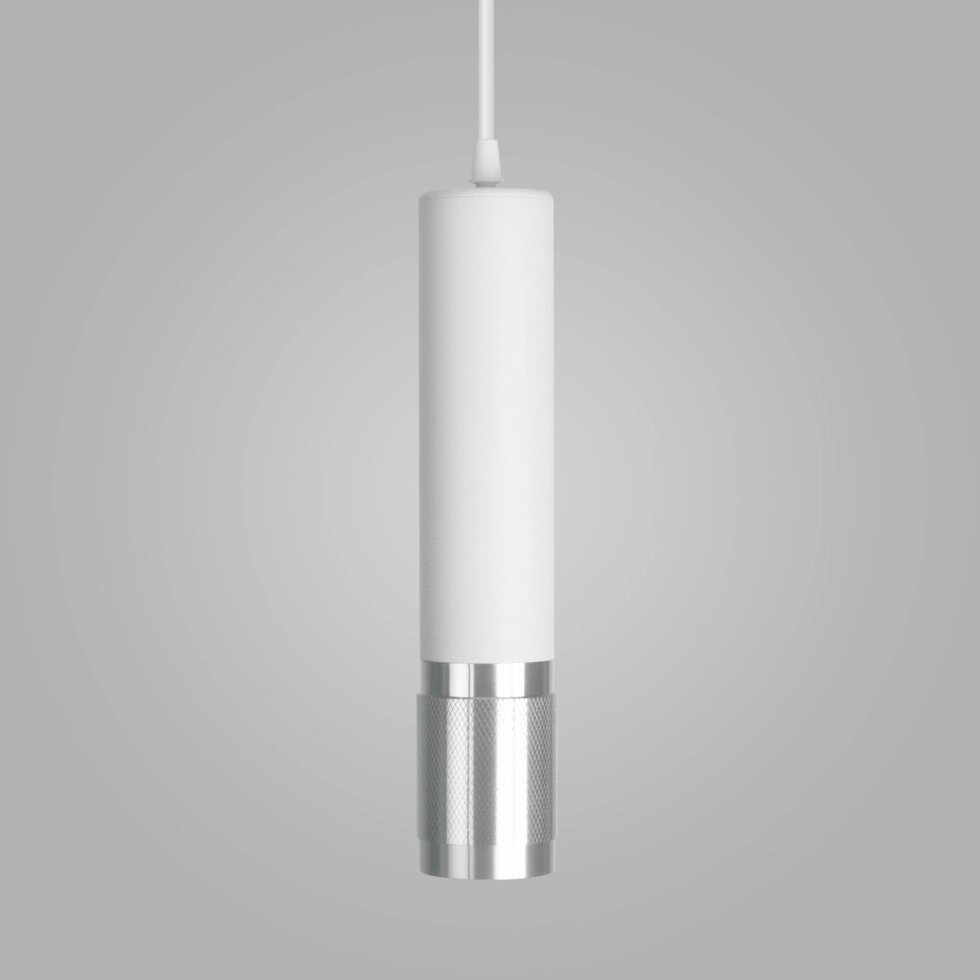 Подвесной светильник в стиле лофт DLN108 GU10 белый/серебро от компании ФЕРОСВЕТ - фото 1