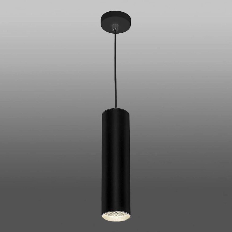 Подвесной светодиодный светильник DM-187 (25W, 3000K, 100*200, черный корпус) от компании ФЕРОСВЕТ - фото 1
