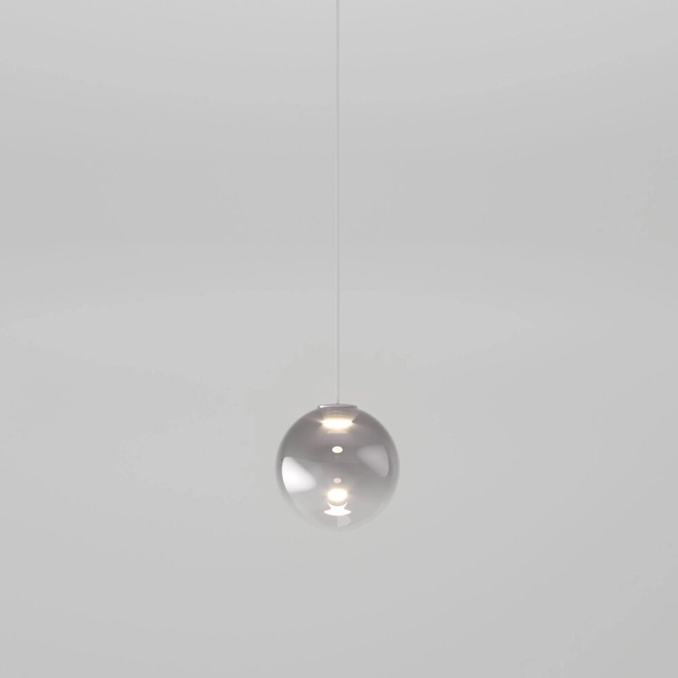 Подвесной светодиодный светильник со стеклянным плафоном 50234/1 LED дымчатый от компании ФЕРОСВЕТ - фото 1