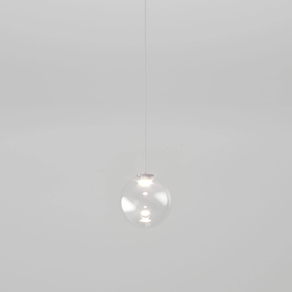 Подвесной светодиодный светильник со стеклянным плафоном 50234/1 LED прозрачный от компании ФЕРОСВЕТ - фото 1