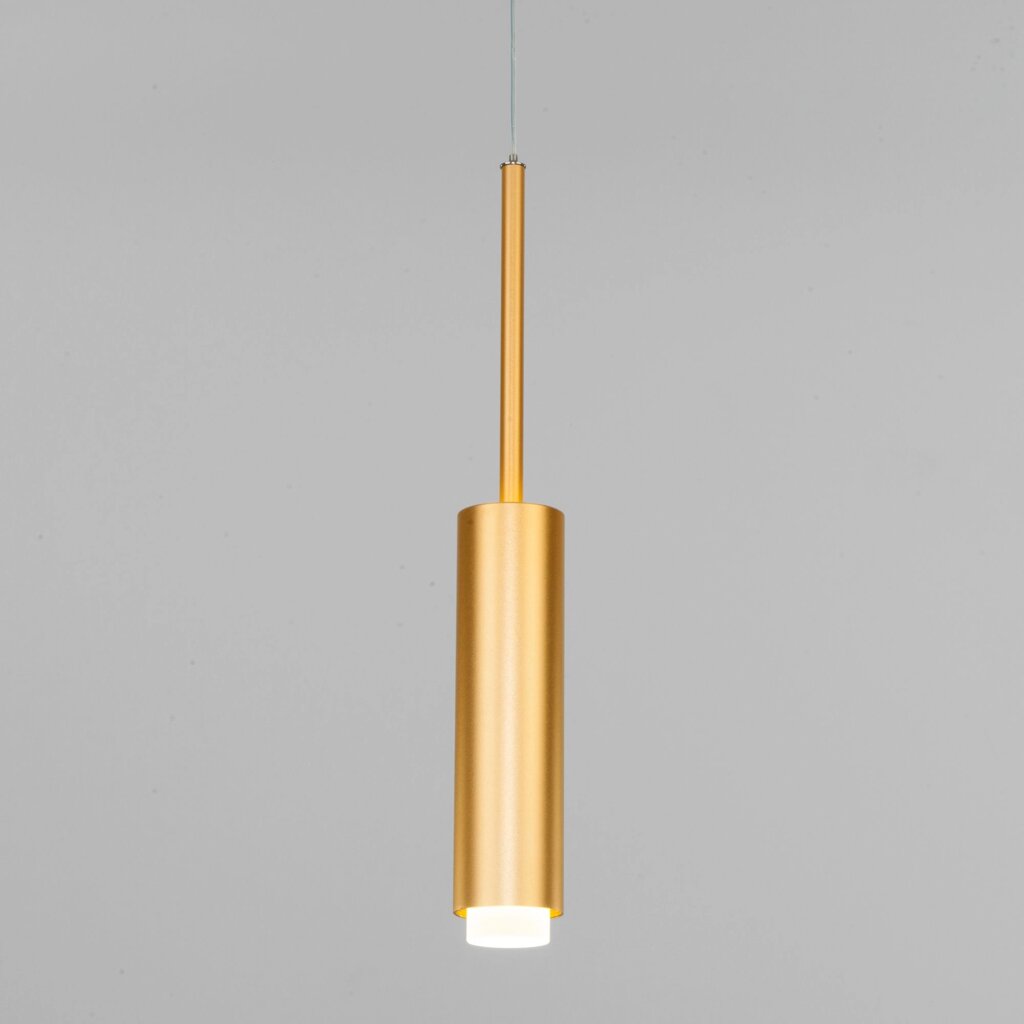 Подвесной светодиодный светильник в стиле лофт 50203/1 LED матовое золото от компании ФЕРОСВЕТ - фото 1