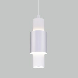 Подвесной светодиодный светильник в стиле лофт 50204/1 LED белый / серебро