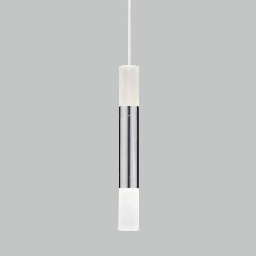 Подвесной светодиодный светильник в стиле лофт 50210/1 LED хром от компании ФЕРОСВЕТ - фото 1