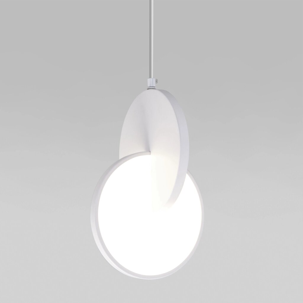 Подвесной светодиодный светильник в стиле лофт 50225/1 LED белый от компании ФЕРОСВЕТ - фото 1
