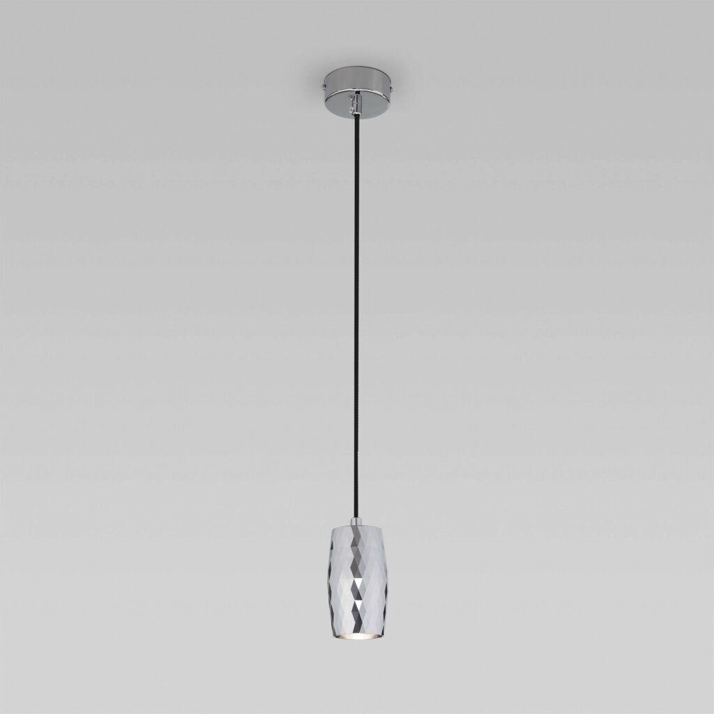Подвесной светодиодный светильник в стиле лофт 50246/1 LED/ хром от компании ФЕРОСВЕТ - фото 1