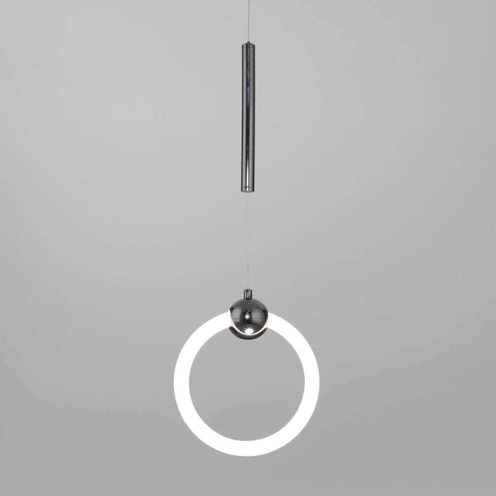 Подвесной светодиодный светильник в стиле минимализм 90165/1 черный жемчуг от компании ФЕРОСВЕТ - фото 1