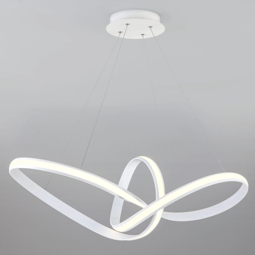 Подвесной светодиодный светильник в стиле минимализм 90174/1 белый от компании ФЕРОСВЕТ - фото 1