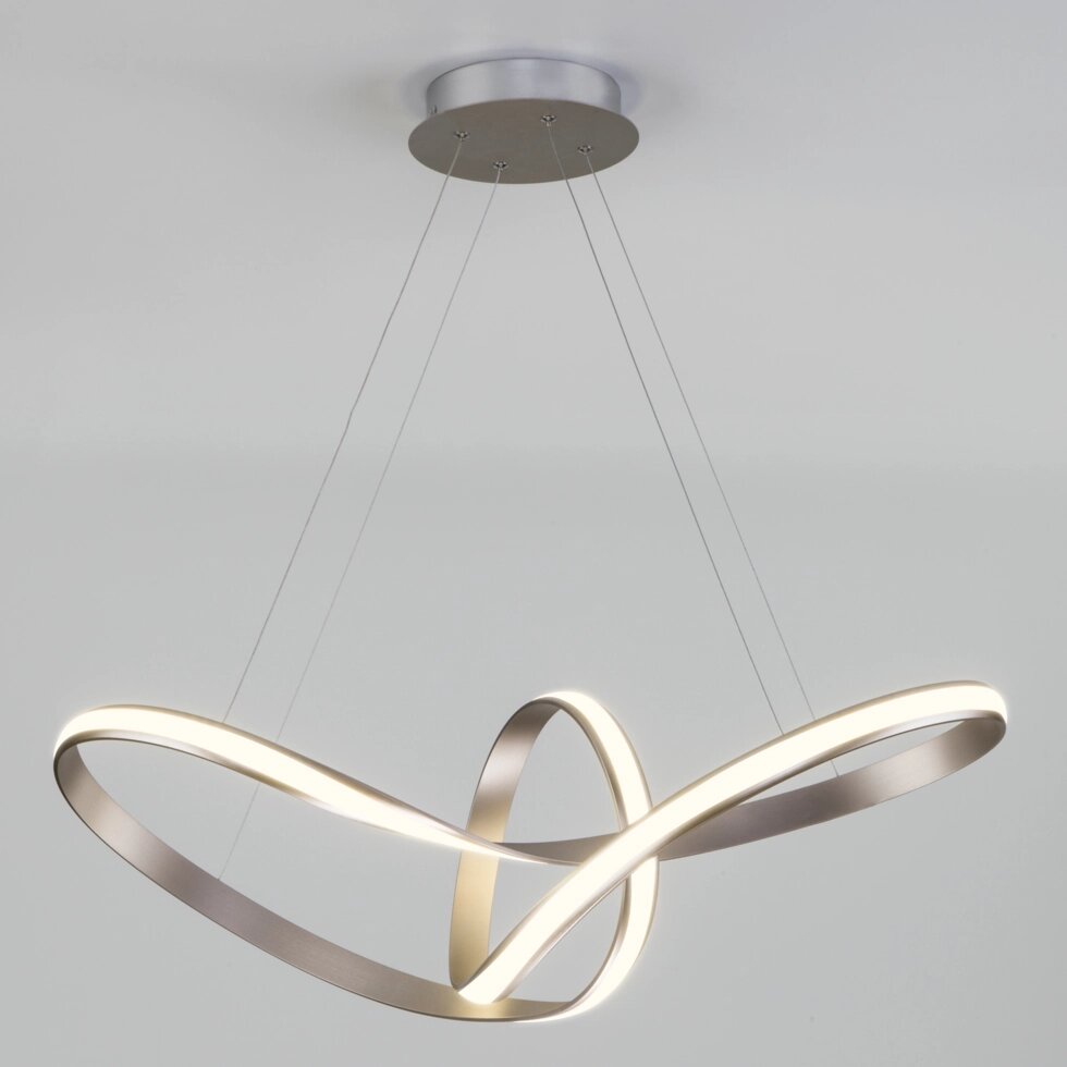 Подвесной светодиодный светильник в стиле минимализм 90174/1 сатин-никель от компании ФЕРОСВЕТ - фото 1