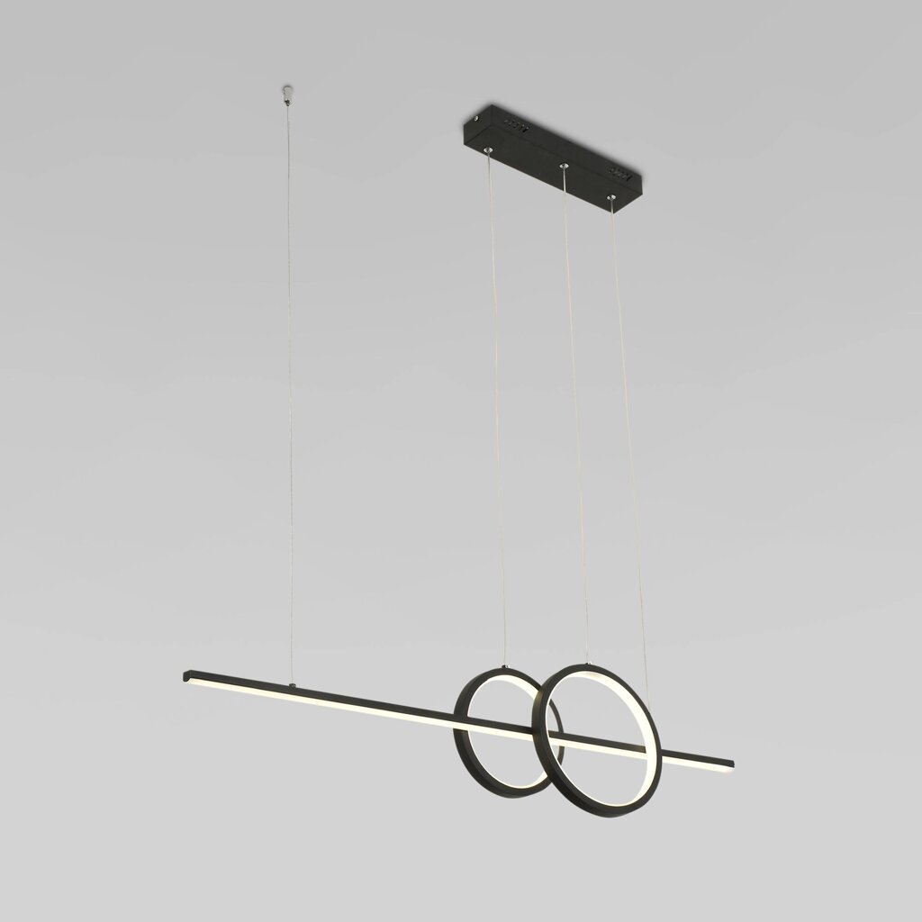 Подвесной светодиодный светильник в стиле минимализм 90265/1 черный от компании ФЕРОСВЕТ - фото 1