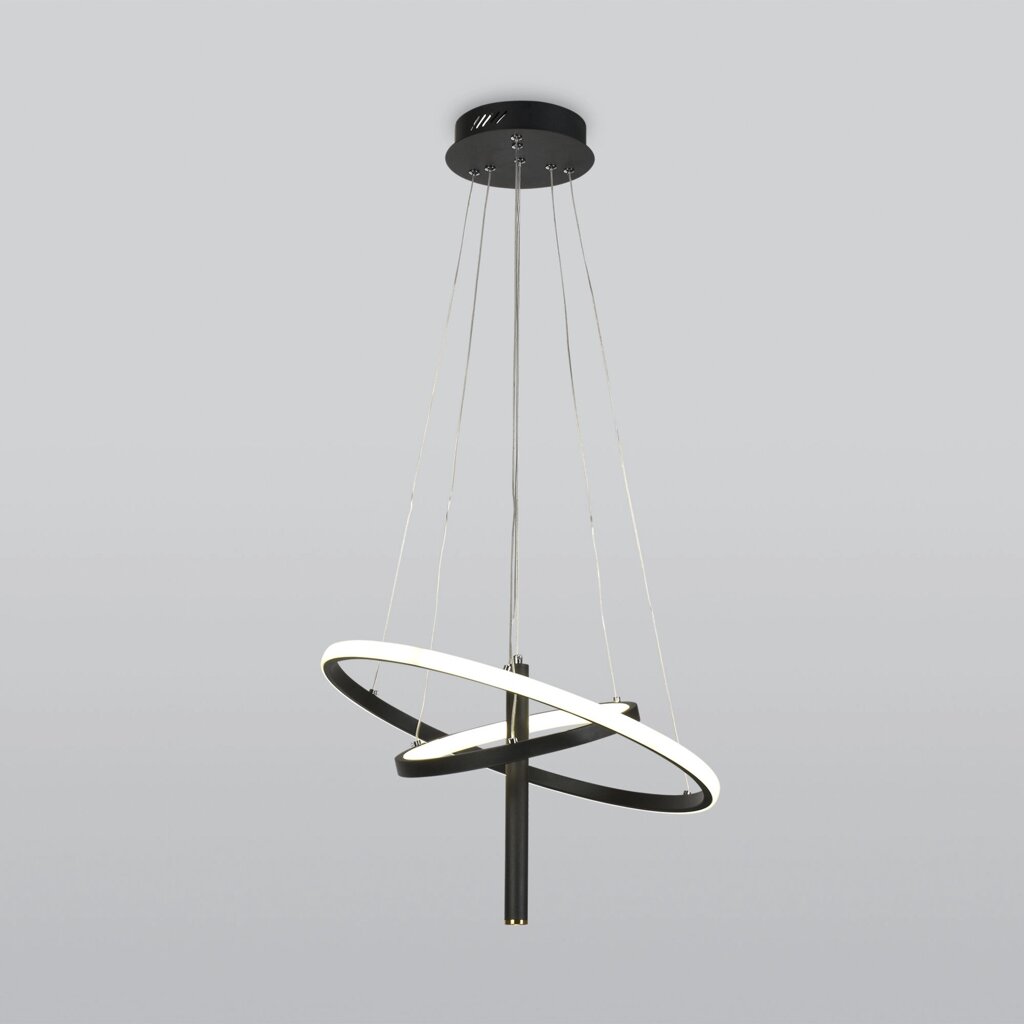 Подвесной светодиодный светильник в стиле минимализм 90270/1 черный от компании ФЕРОСВЕТ - фото 1