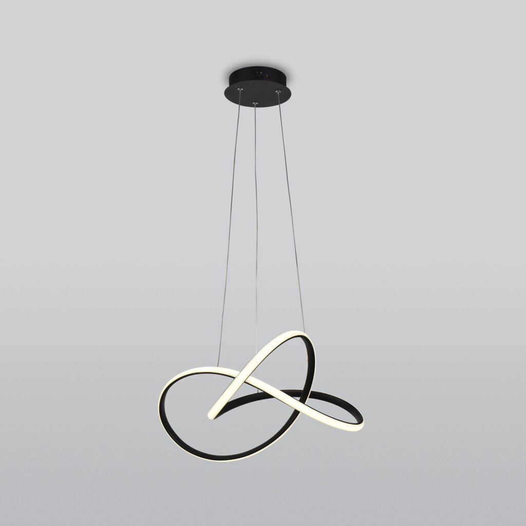 Подвесной светодиодный светильник в стиле минимализм 90312/1 черный от компании ФЕРОСВЕТ - фото 1