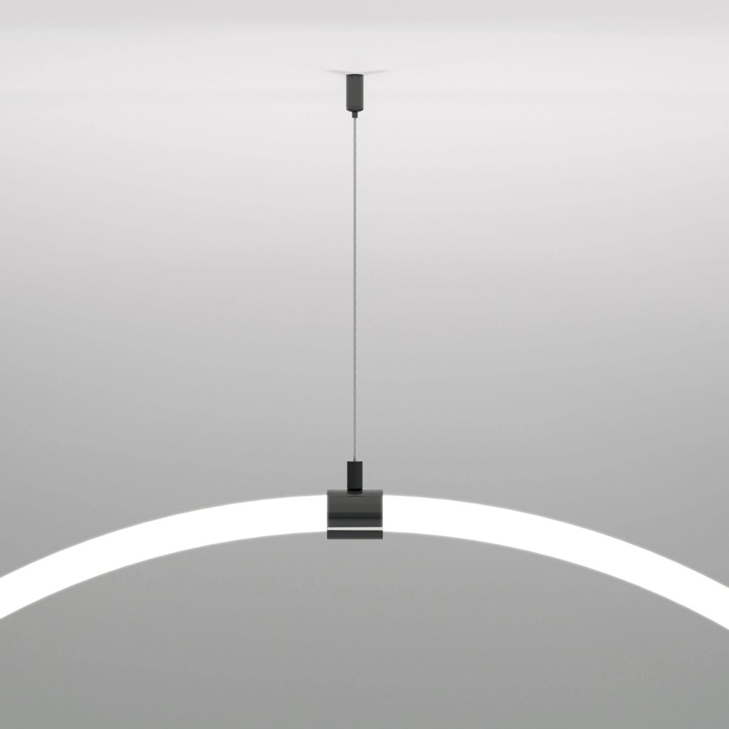Подвесной трос для круглого гибкого неона Full light черный (2м) FL 2830 черный от компании ФЕРОСВЕТ - фото 1