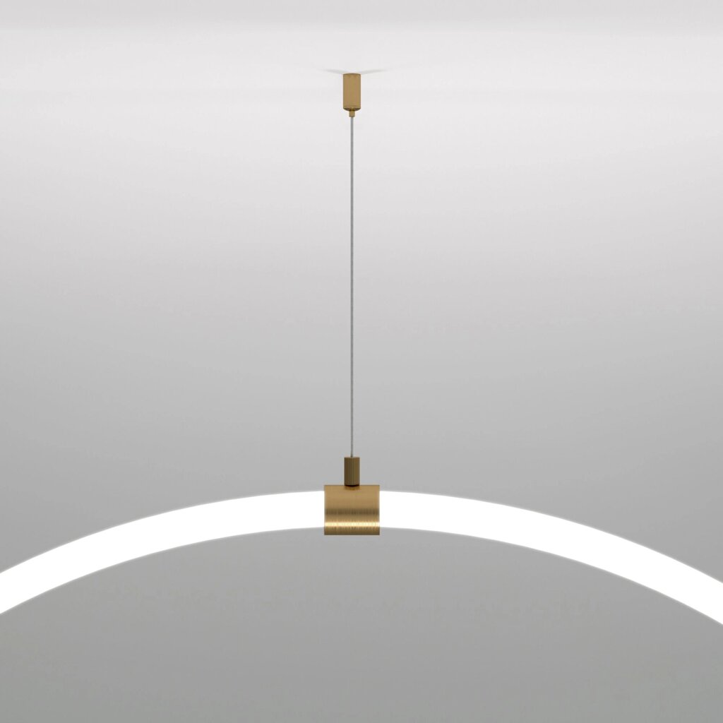 Подвесной трос для круглого гибкого неона Full light латунь (2м) FL 2830 латунь от компании ФЕРОСВЕТ - фото 1
