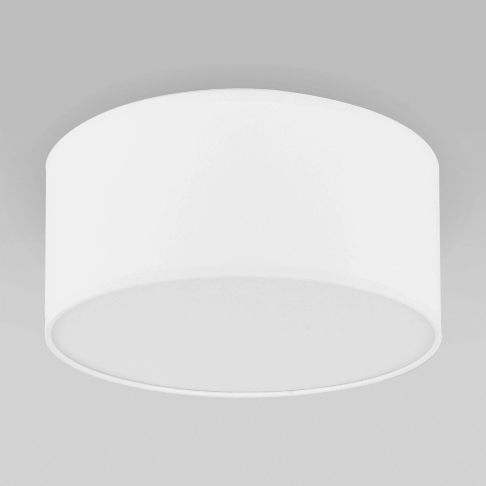 Потолочный светильник с тканевым абажуром 1086 Rondo White от компании ФЕРОСВЕТ - фото 1