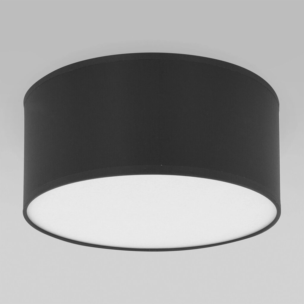 Потолочный светильник с тканевым абажуром 1088 Rondo Black от компании ФЕРОСВЕТ - фото 1
