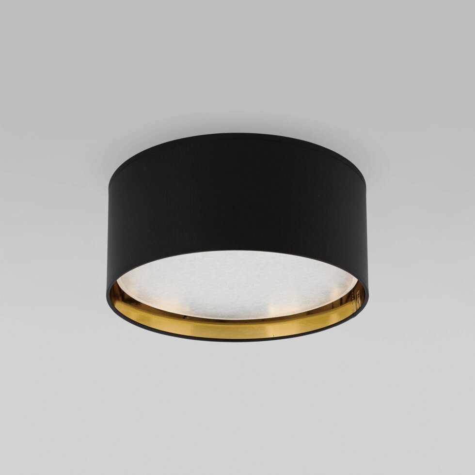 Потолочный светильник с тканевым абажуром 3376 Bilbao Black Gold от компании ФЕРОСВЕТ - фото 1