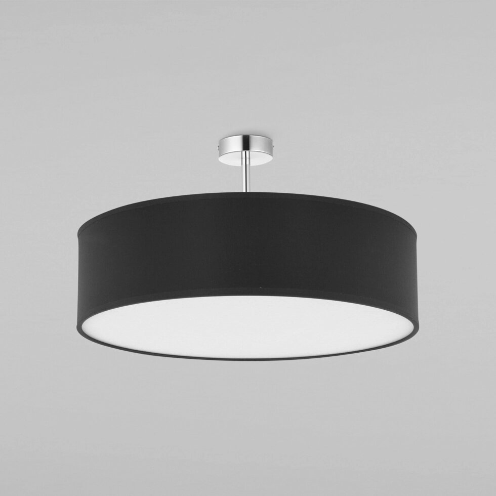 Потолочный светильник с тканевым абажуром 4245 Rondo Black от компании ФЕРОСВЕТ - фото 1
