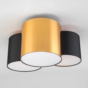 Потолочный светильник с тканевыми абажурами 3445 Mona Black / Gold