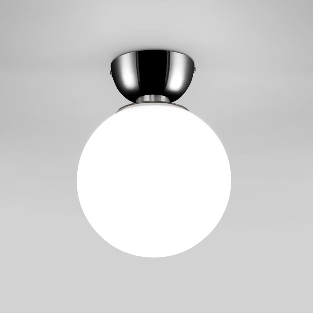 Потолочный светильник со стеклянным плафоном 30197/1 черный жемчуг от компании ФЕРОСВЕТ - фото 1