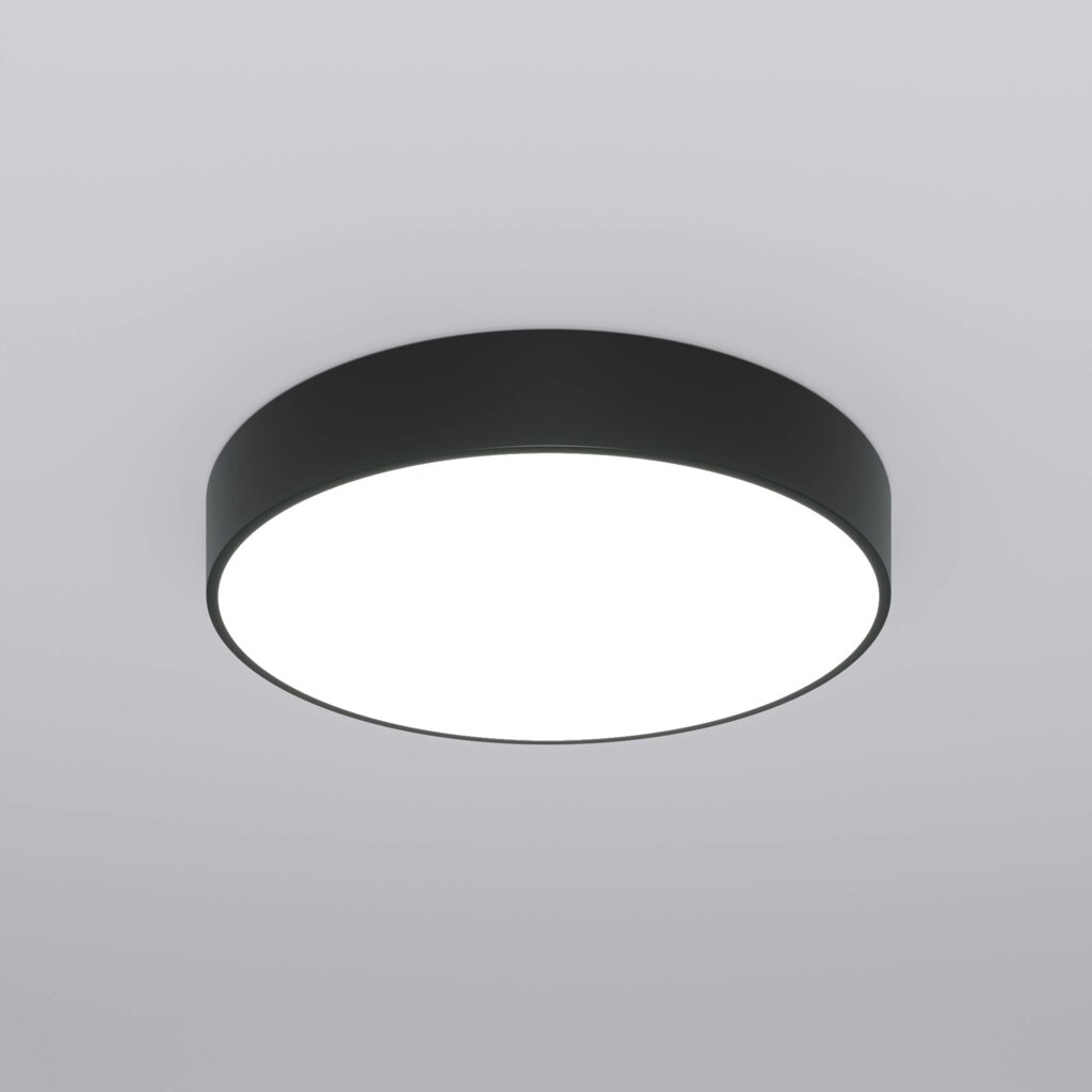 Потолочный светодиодный светильник с регулировкой яркости и цветовой температуры 90319/1 черный от компании ФЕРОСВЕТ - фото 1