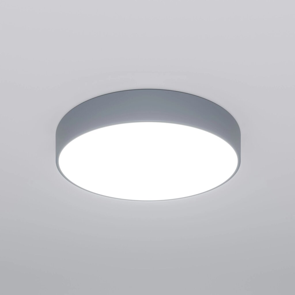 Потолочный светодиодный светильник с регулировкой яркости и цветовой температуры 90319/1 серый от компании ФЕРОСВЕТ - фото 1