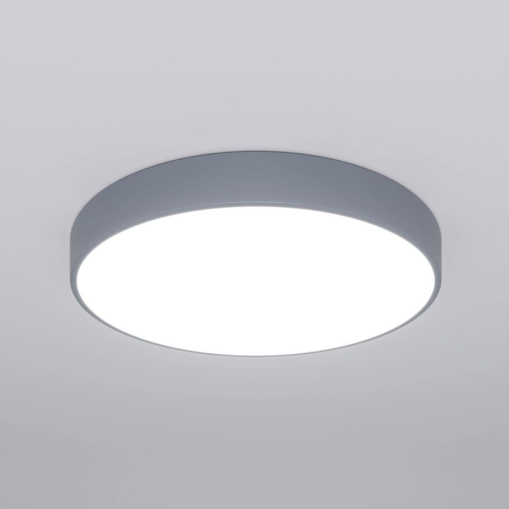 Потолочный светодиодный светильник с регулировкой яркости и цветовой температуры 90320/1 серый от компании ФЕРОСВЕТ - фото 1