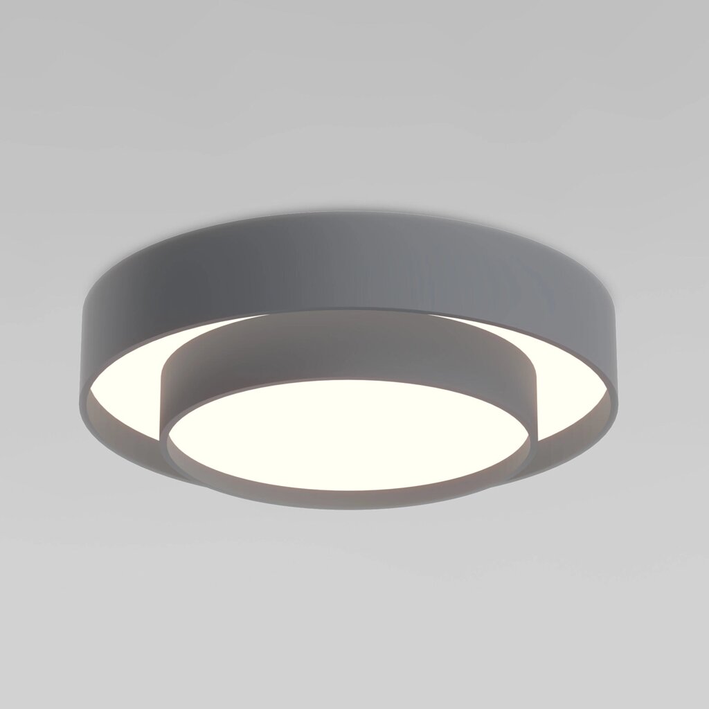 Потолочный светодиодный светильник с регулировкой яркости и цветовой температуры 90330/2 серый от компании ФЕРОСВЕТ - фото 1