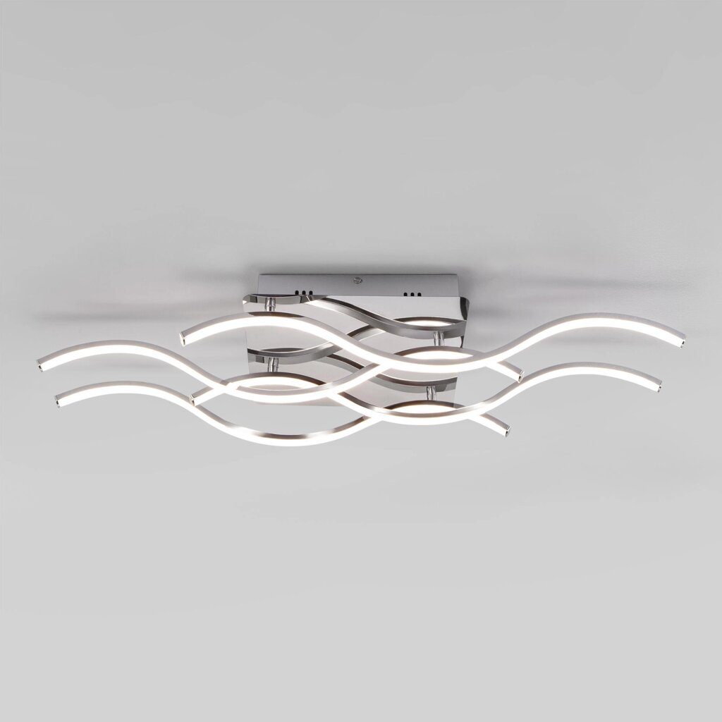 Потолочный светодиодный светильник в стиле минимализм 90022/4 хром от компании ФЕРОСВЕТ - фото 1